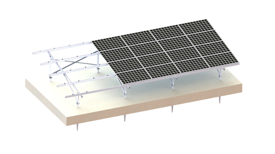 AL6005 anodizó la estructura de montaje solar de aluminio que 45 grados molieron el sistema