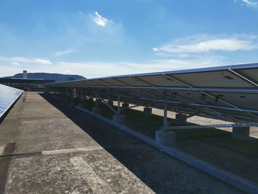 El acero del HDG estabilizó el tormento fotovoltaico de montaje solar del tejado plano de los sistemas