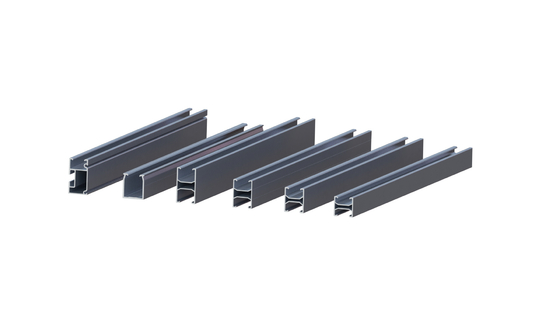 Soportes de techo de aluminio fotovoltaicos naturales del metal de los carriles de montaje del panel solar AL6005