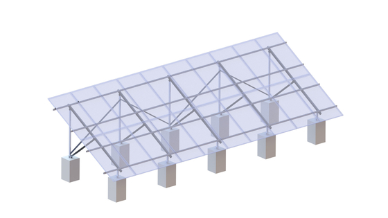 sistemas de tierra Frameless solares de aluminio del picovoltio de la estructura de montaje de 2x10 88m/S