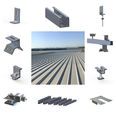 El panel solar del tejado Frameless del metal 88M/S acorcheta 1.5KN/M2 acanalado
