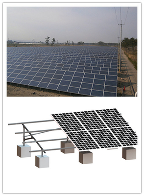 55m/S de acero picovoltio solar que monta los sistemas, sistema de tierra MGC del picovoltio del soporte del tornillo
