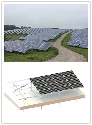 El sistema de aluminio del montaje del panel solar del cemento plano 45 grados molió MGAS-II
