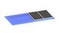L soporte permanente de aluminio de la costura del metal de los pies del tejado del sistema solar Frameless del montaje