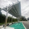 Sola columna del Carport de aluminio del panel solar, Carport solar del toldo de la tierra plana